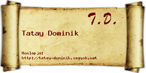 Tatay Dominik névjegykártya