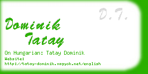 dominik tatay business card